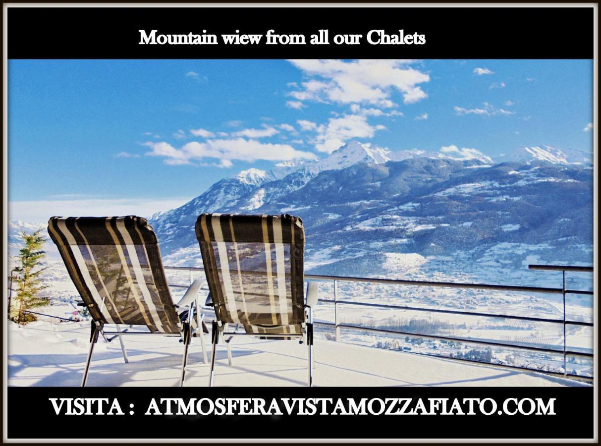 Atmosfera E Vista Mozzafiato Chalets Aosta Bagian luar foto